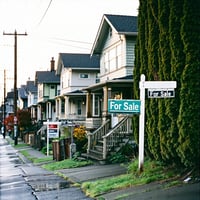 Rows of houses for sale in Vancouver 